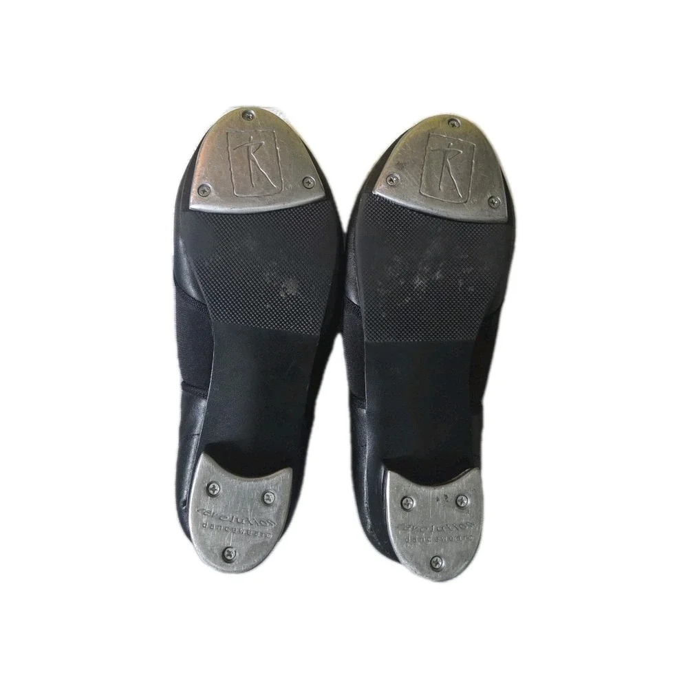 Revolution‎ Dancewear Tap Shoes Black Slip On Stretch Jazz Style 531 Women's 5